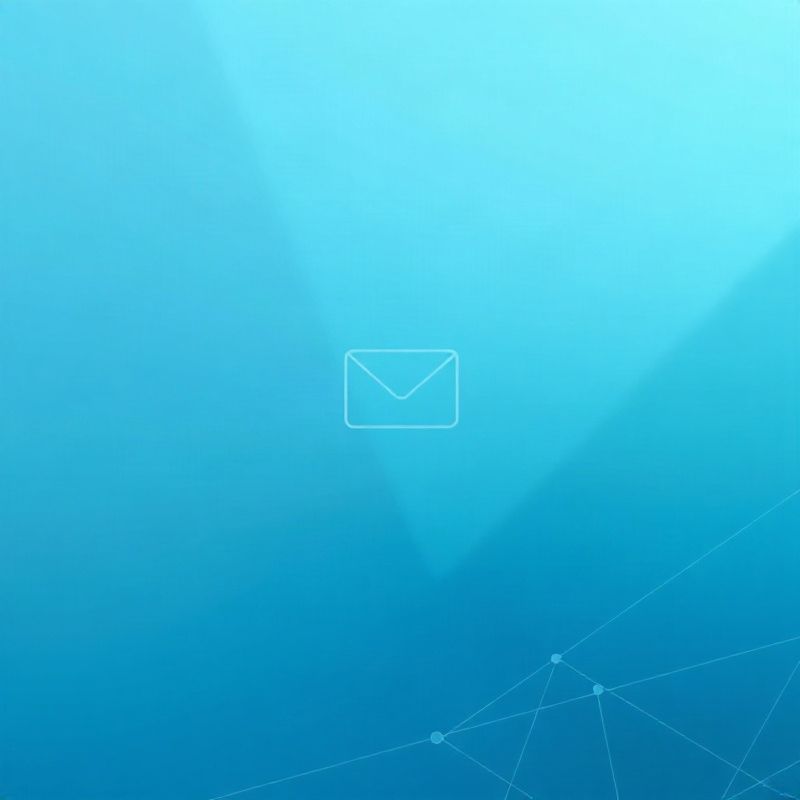 Minimalistisches Kontaktmotiv mit azurblauen Verbindungslinien